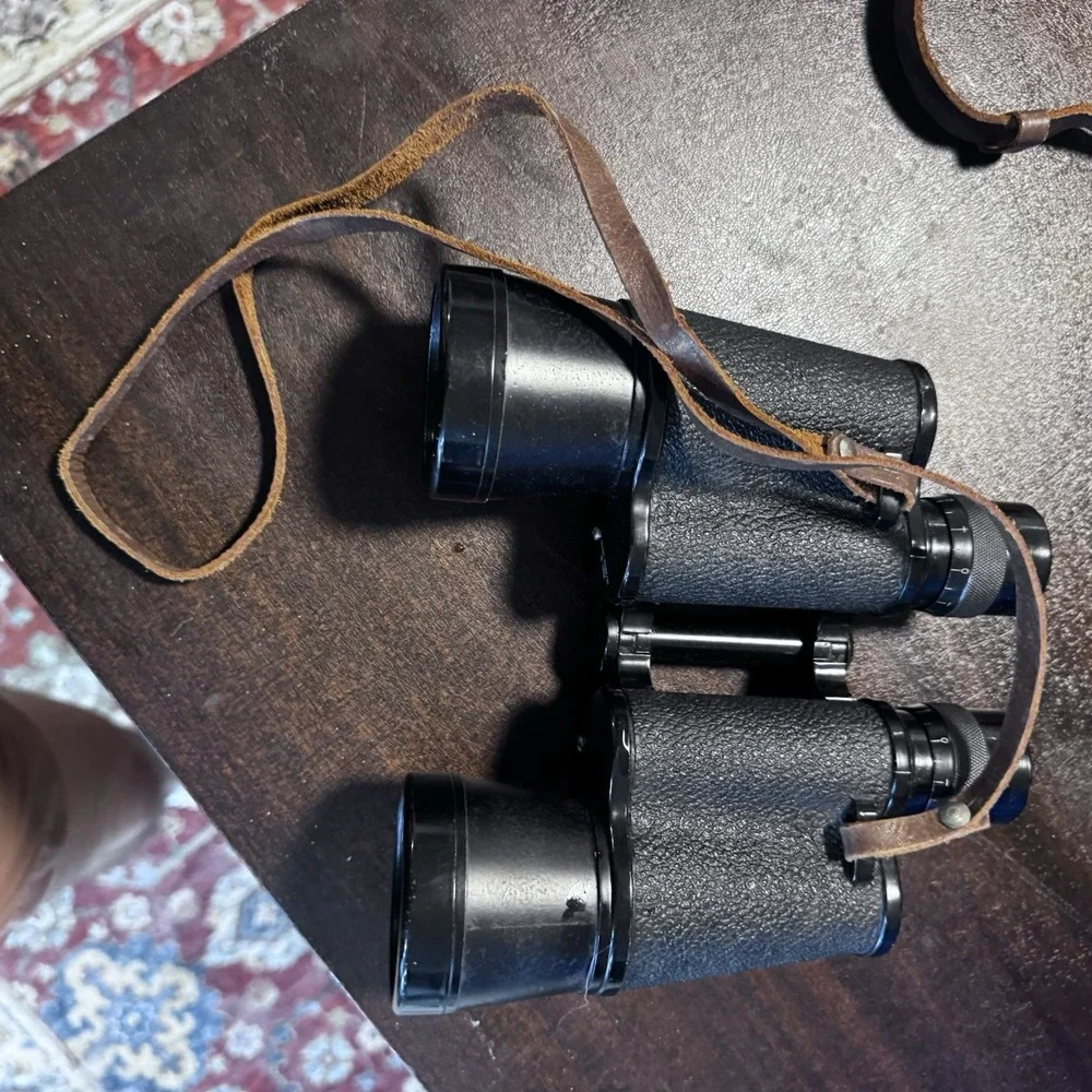 Vintage Baky Manhattan 7x50 Field 7.1° Binoculars Japan w/ Leather Case